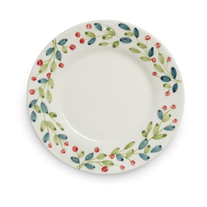 Basic Christmas plate Ø21 cm - White-multi - Mateus