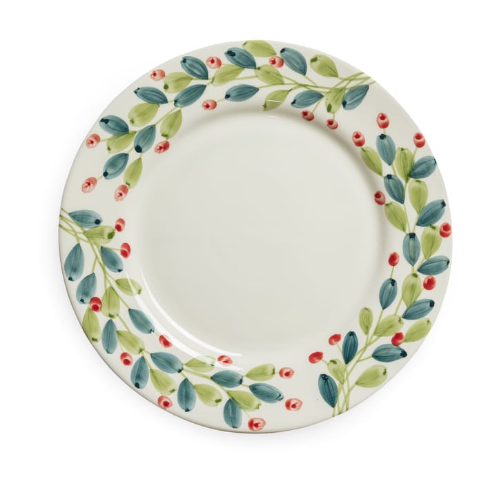 Basic Christmas serving plate Ø37.5 cm - White-multi - Mateus