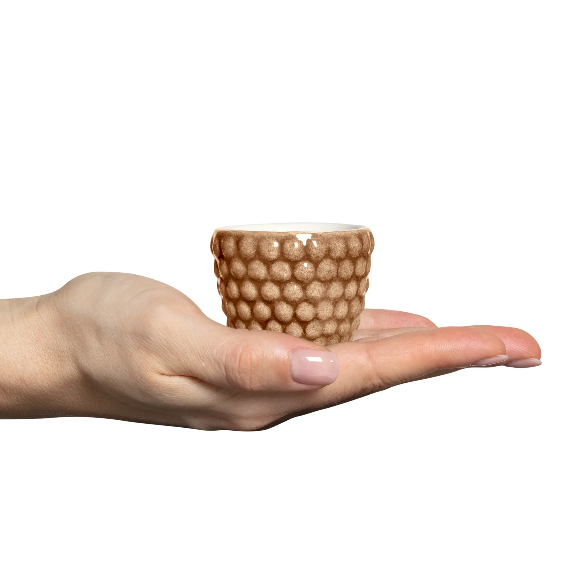 Bubbles egg cup 4 cm, cinnamon Mateus