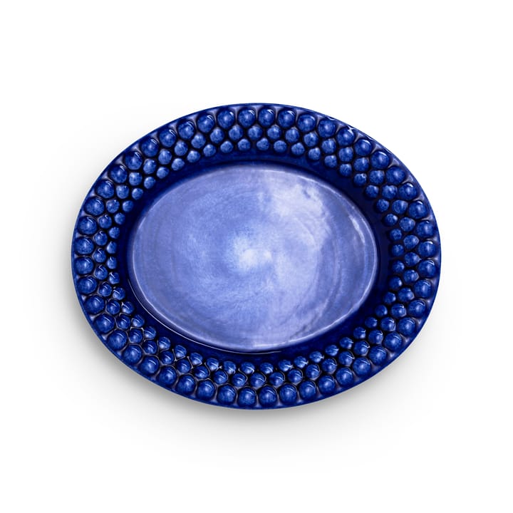 Bubbles oval plate 20 cm - Blue - Mateus