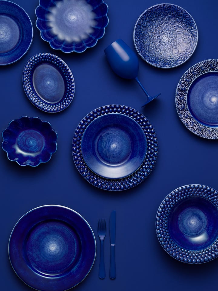 Bubbles oval plate 20 cm - Blue - Mateus