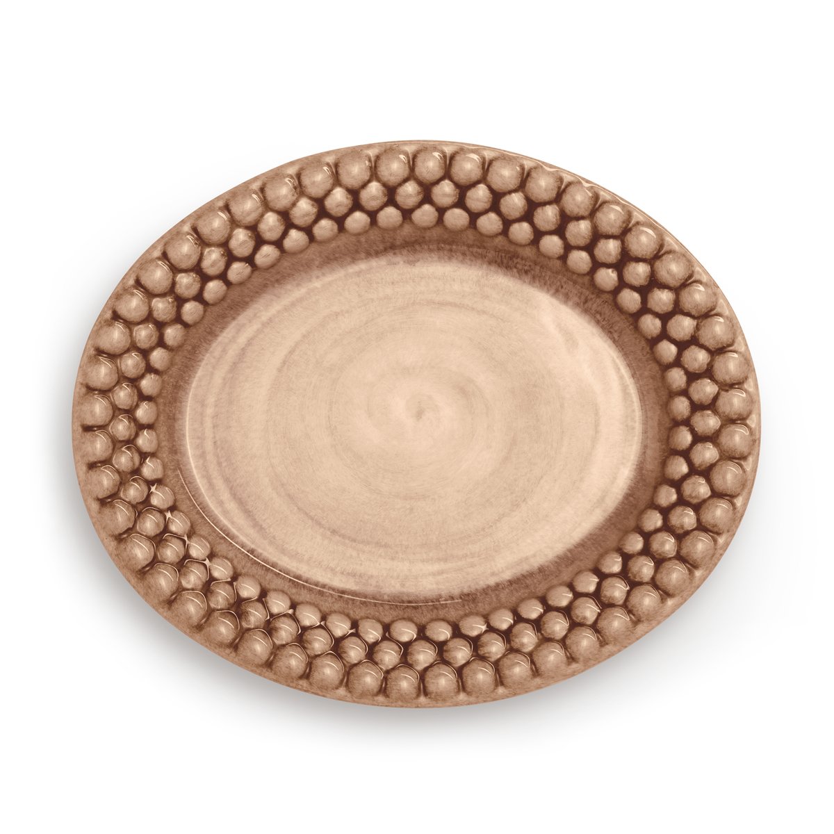 Mateus Bubbles oval plate 20 cm cinnamon | Scandinavian Design | Dinner plates | Brown