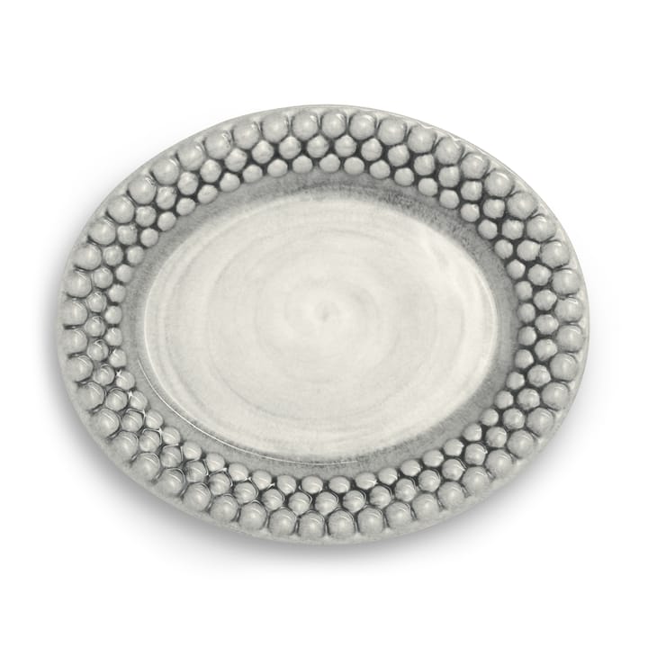 Bubbles oval plate 20 cm - Grey - Mateus