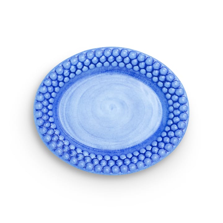 Bubbles oval plate 20 cm - Light blue - Mateus