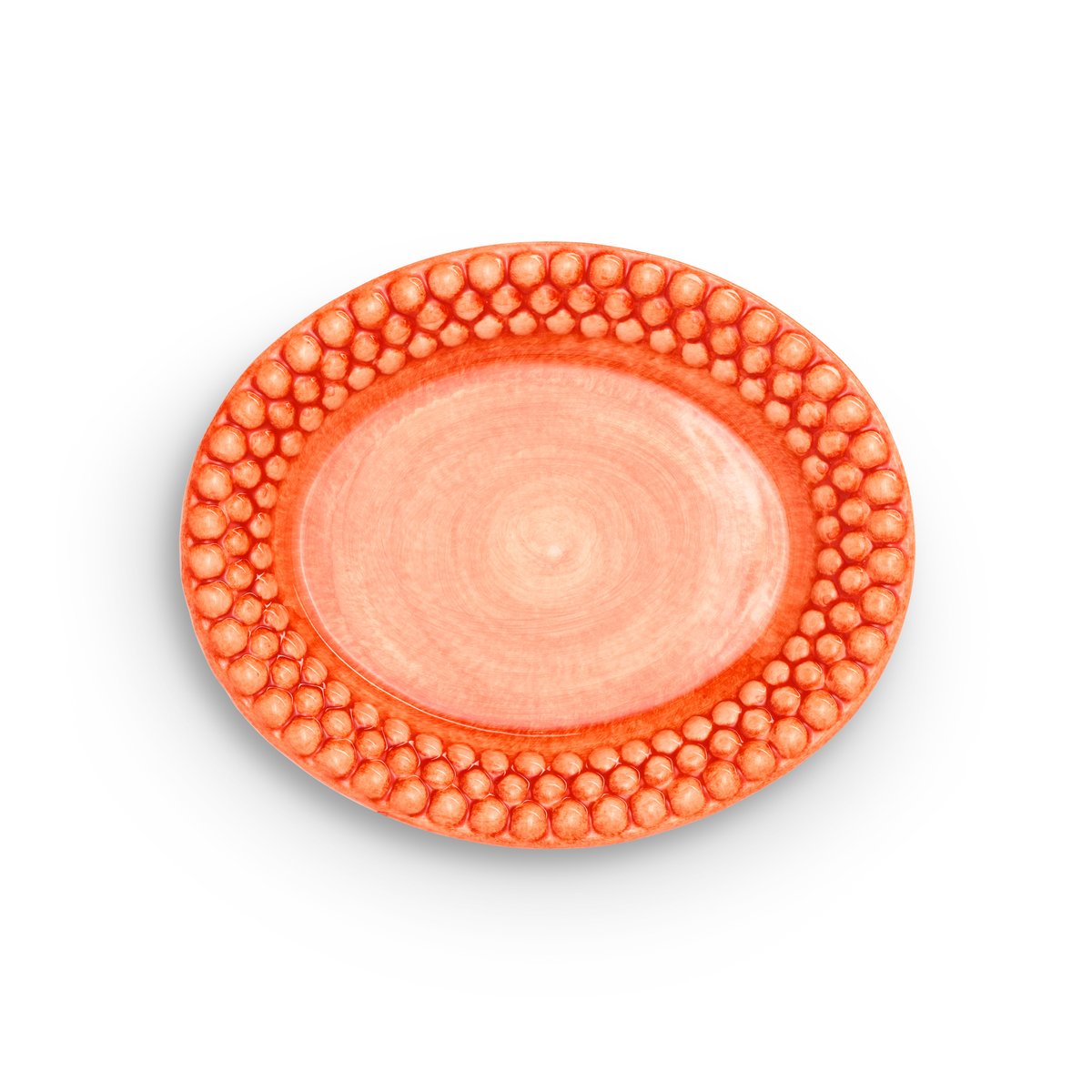 Mateus Bubbles oval plate 20 cm Orange | Scandinavian Design | Dinner plates | Orange