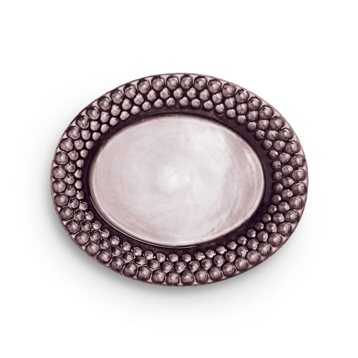 Bubbles oval plate 20 cm - Plum - Mateus