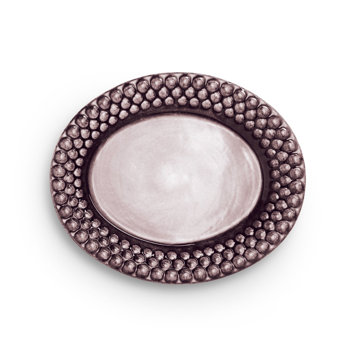 Mateus Bubbles oval plate 20 cm Plum | Scandinavian Design | Dinner plates | Purple