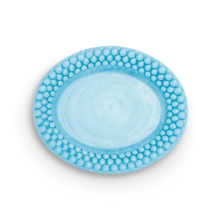 Bubbles oval plate 20 cm - Turquoise - Mateus