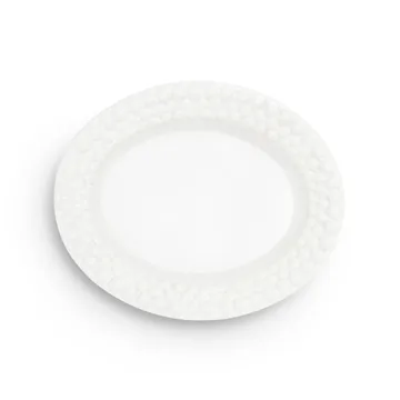 Bubbles oval plate 20 cm - White - Mateus