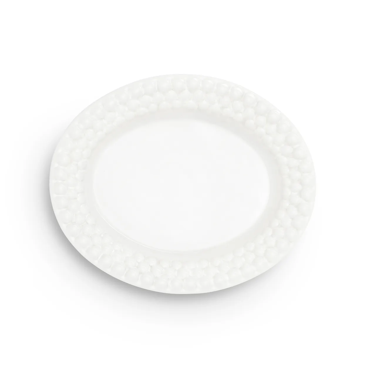 Mateus Bubbles oval plate 20 cm White | Scandinavian Design | Dinner plates | White
