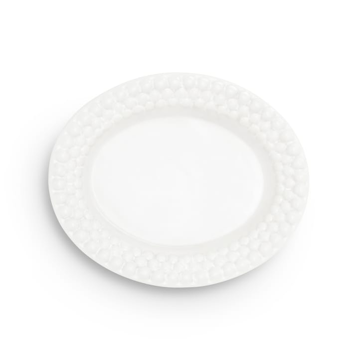 Bubbles oval plate 20 cm - White - Mateus