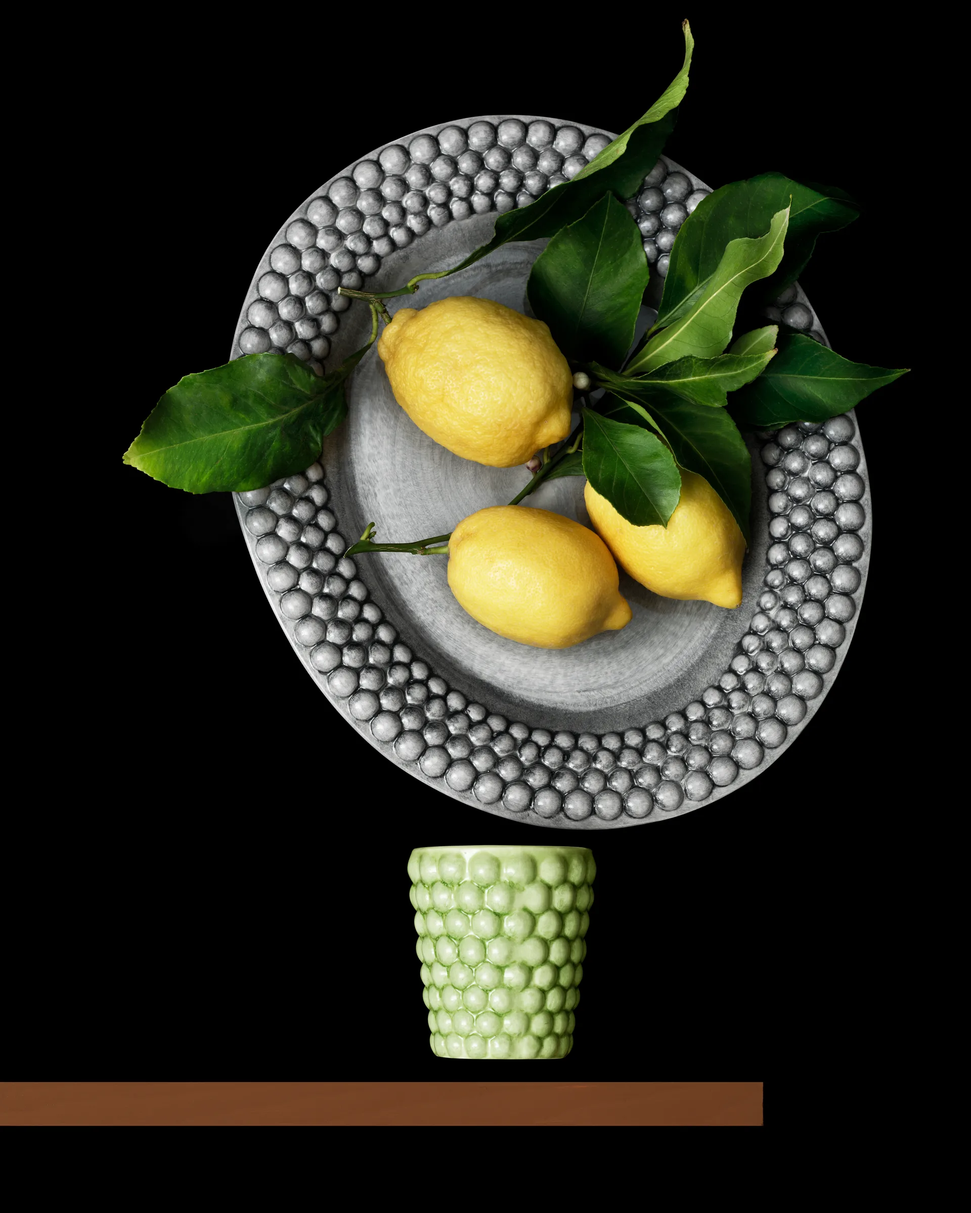 Bubbles oval saucer 35 cm, Grey Mateus