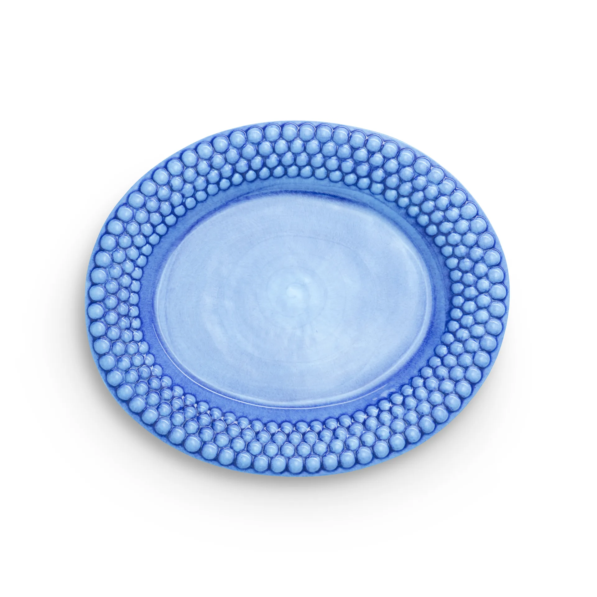 Bubbles oval saucer 35 cm, Light blue Mateus