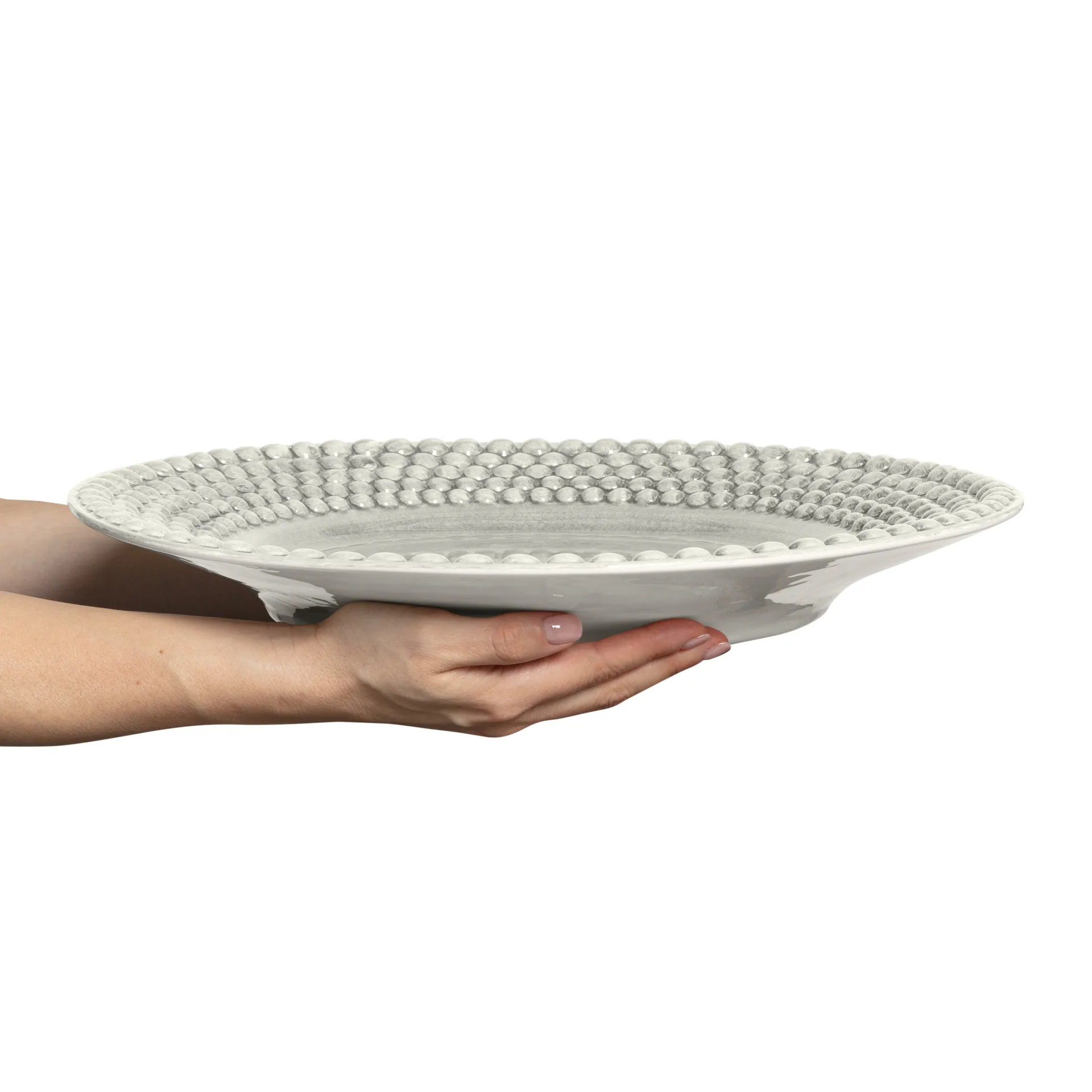 Bubbles saucer 42 cm, Grey Mateus