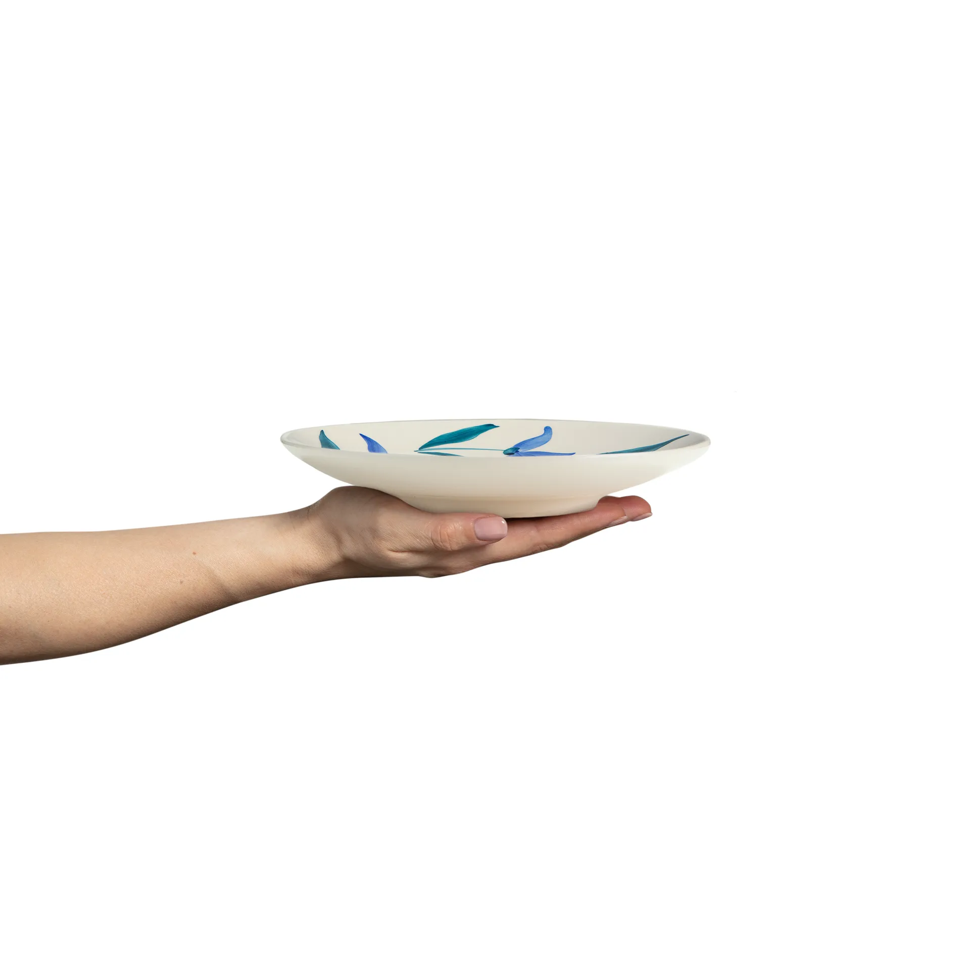 Flowers blossom plate Ø20 cm, White Mateus