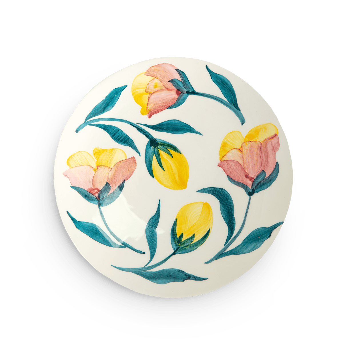 Mateus Flowers tulips side plate Ø20 cm White