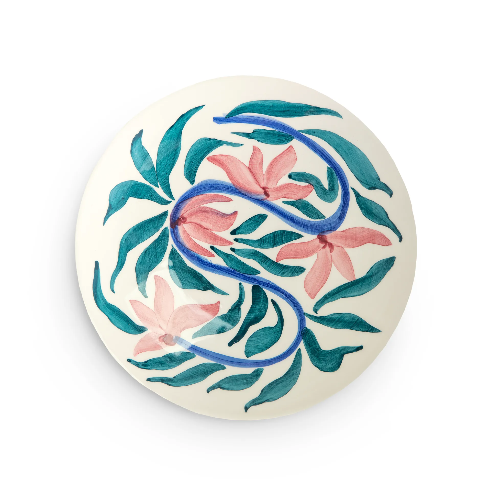 Flowers Water Lilies plate Ø20 cm, White Mateus