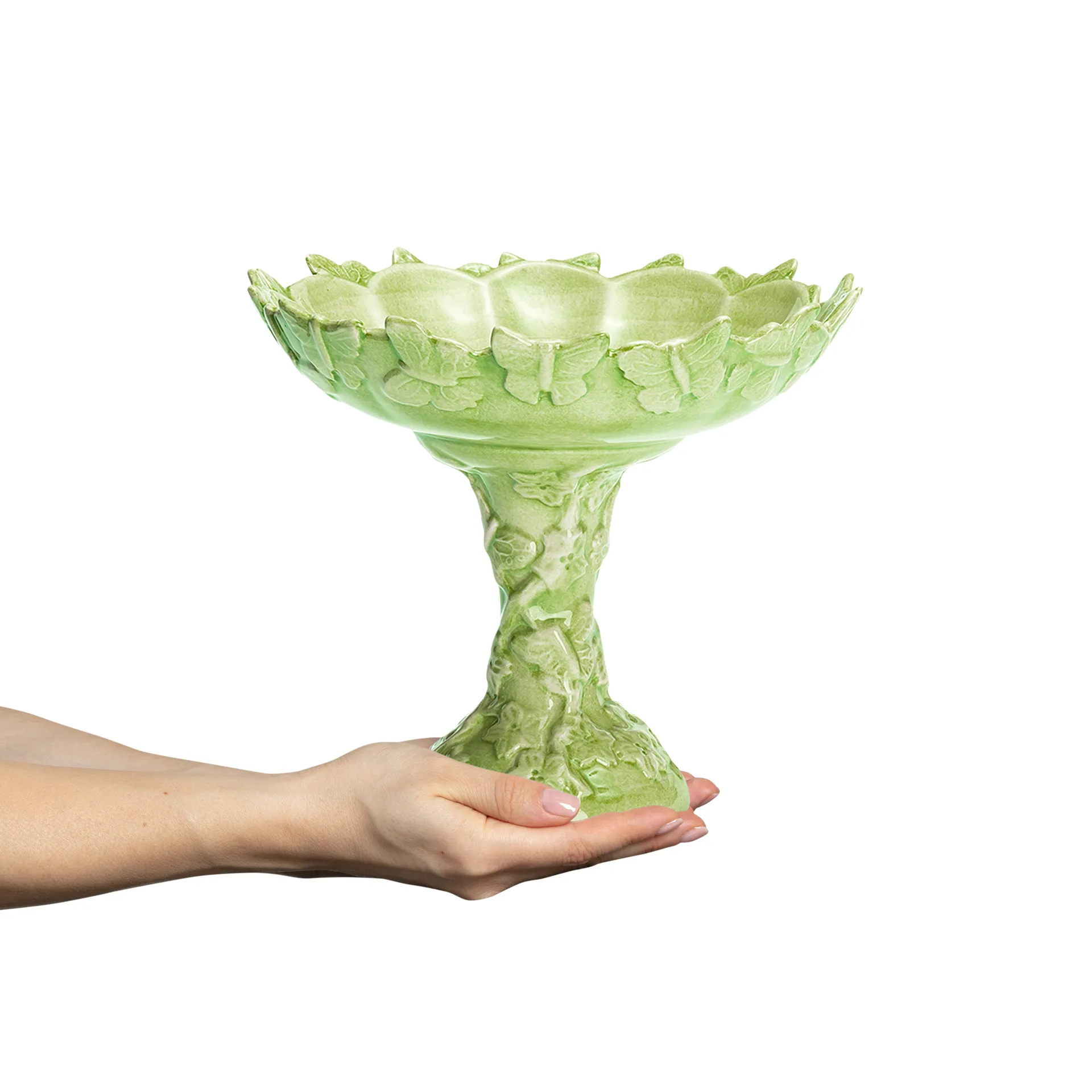 Lace fruit bowl Ø25 cm, Green Mateus