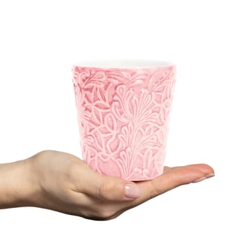 Lace mug 30 cl - Light pink - Mateus