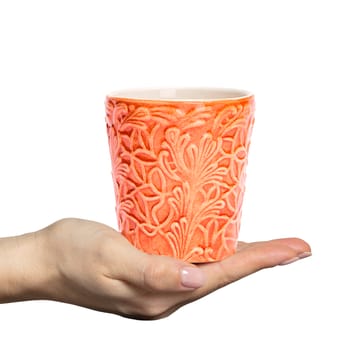 Lace mug 30 cl - Orange - Mateus