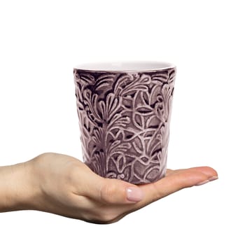 Lace mug 30 cl - Plum - Mateus