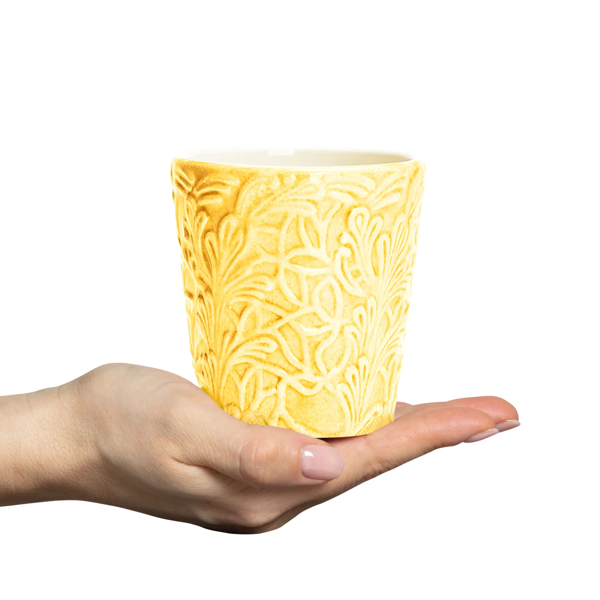 Lace mug 30 cl, Yellow Mateus