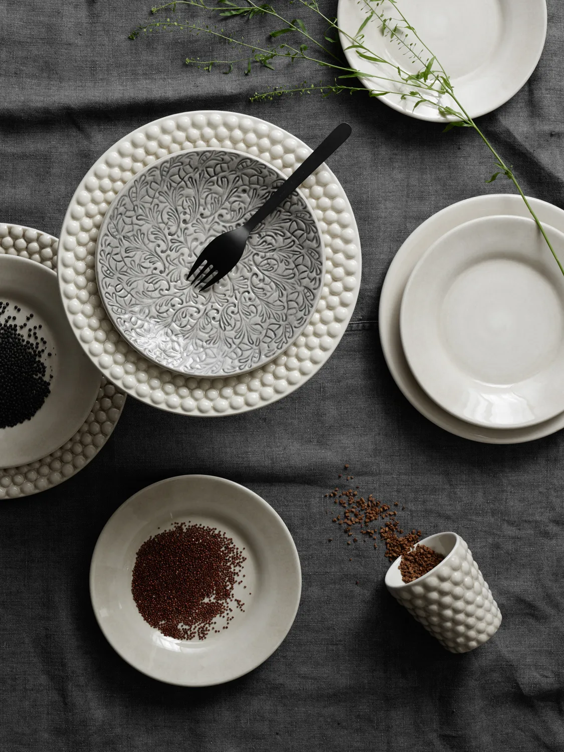 マテュース　レースプレート　2枚セット　20cm　グレー　mateus Lace plate 20 cm from Mateus - NordicNest.com