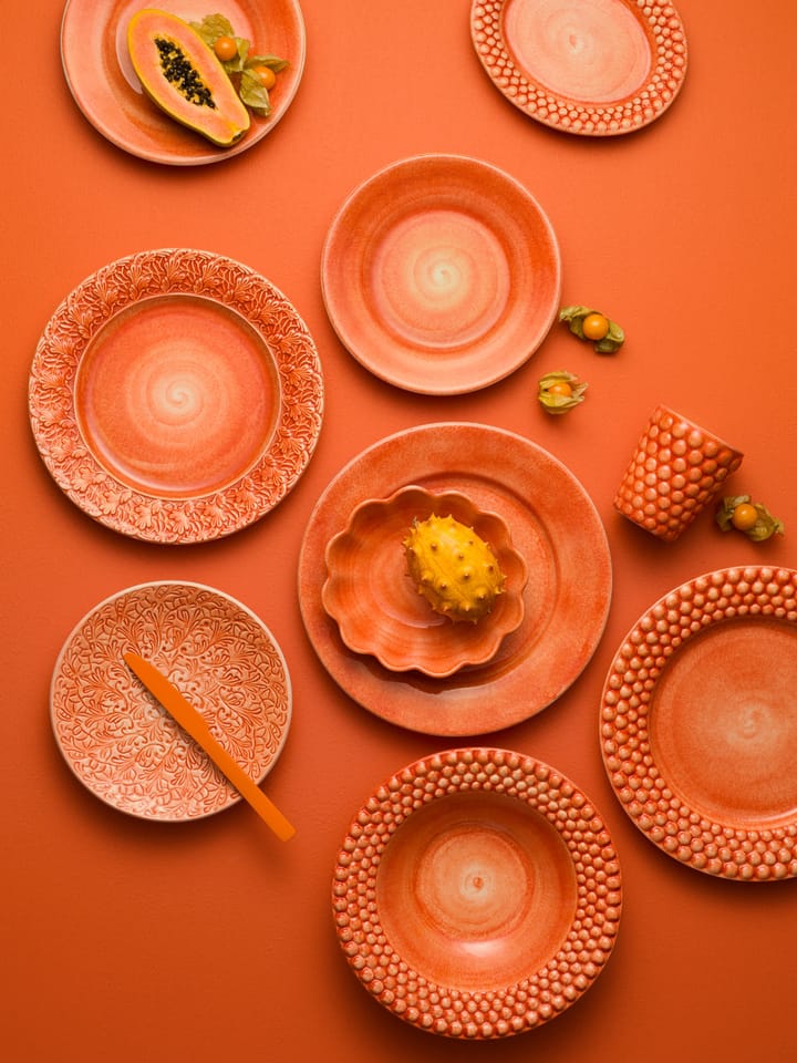Lace plate 20 cm - Orange - Mateus