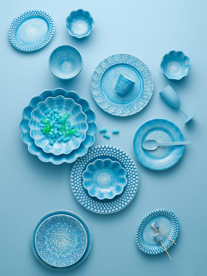Lace plate 25 cm - Turquoise - Mateus