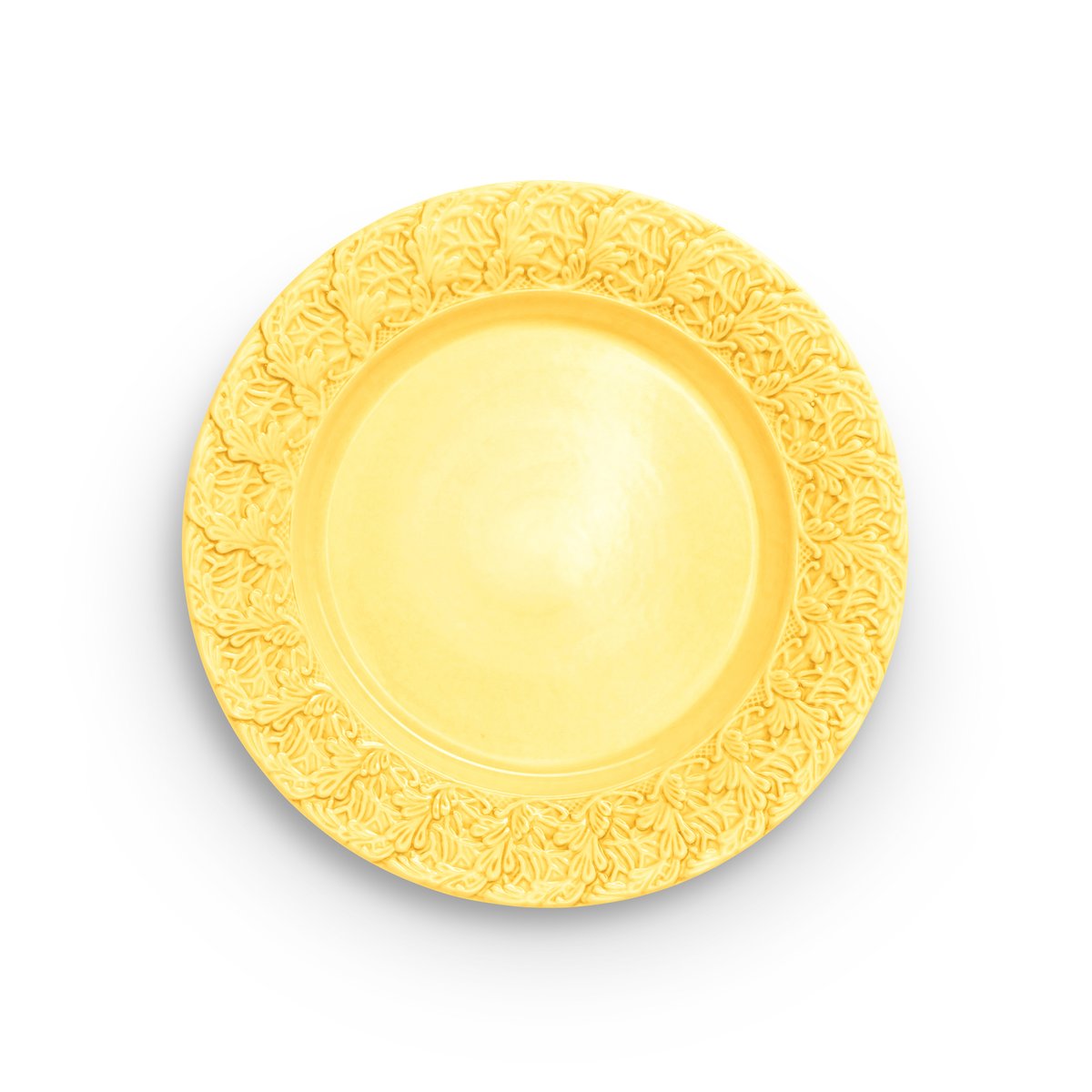 Mateus Lace plate 25 cm Yellow | Scandinavian Design | Dinner plates | Yellow
