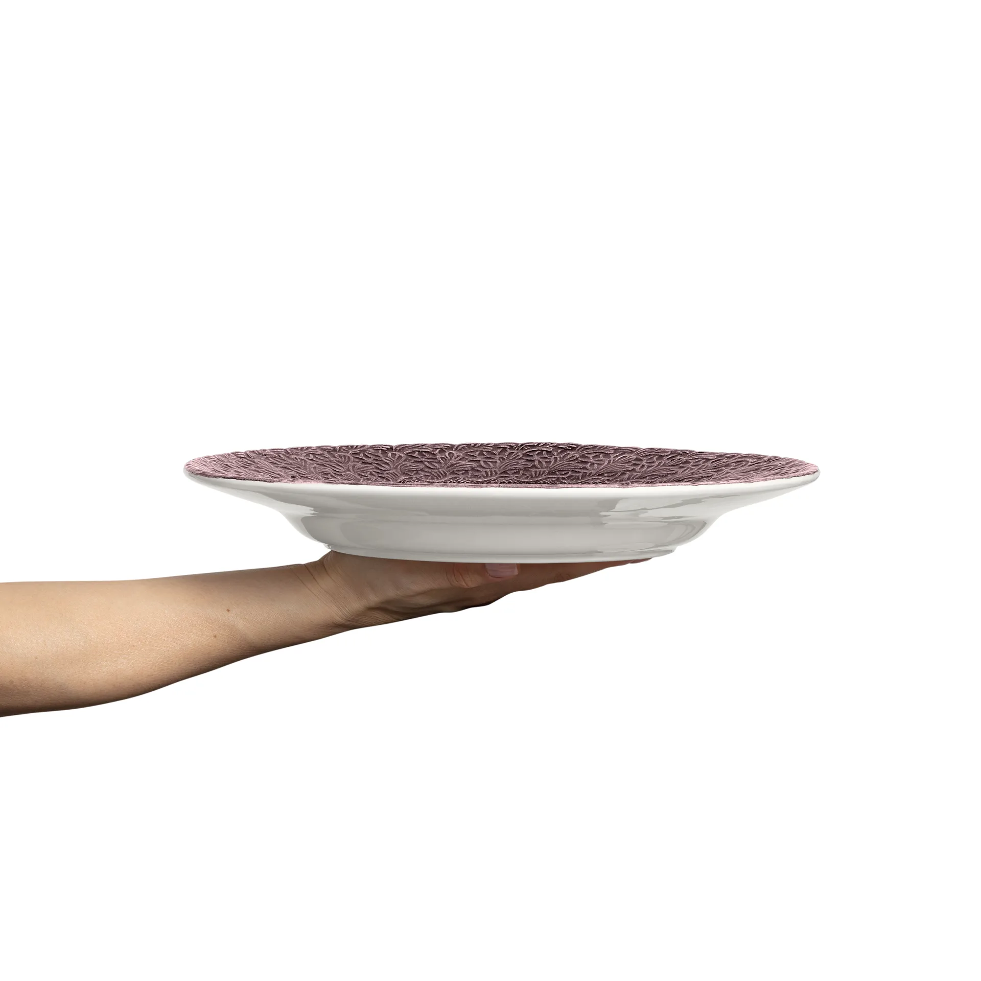 Lace plate 32 cm, Plum Mateus