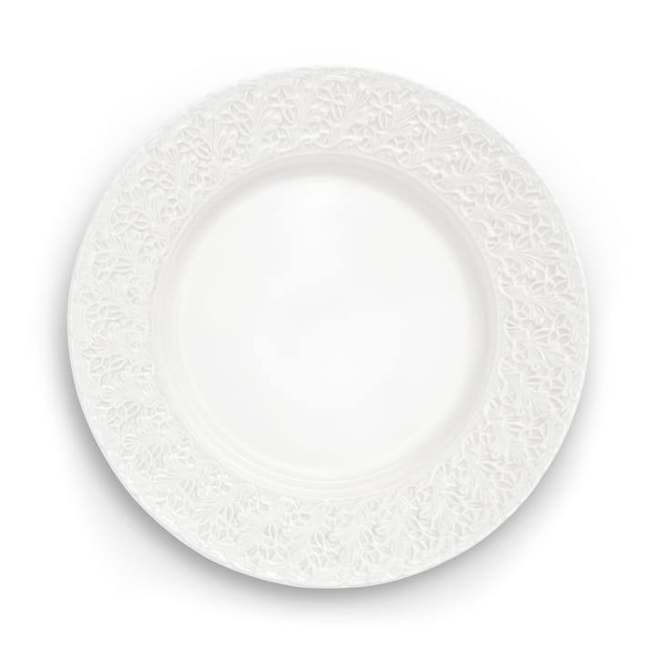 Lace plate 32 cm - White - Mateus