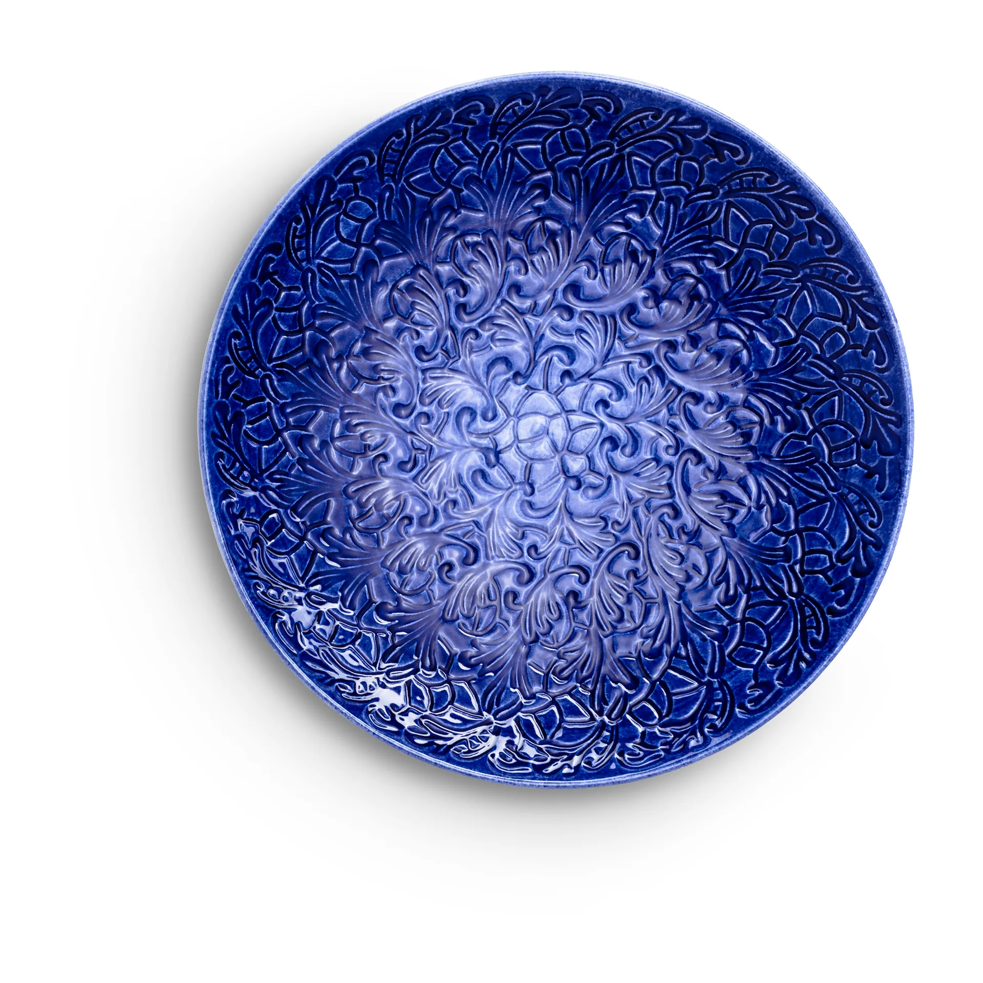 Lace saucer 34 cm, Blue Mateus