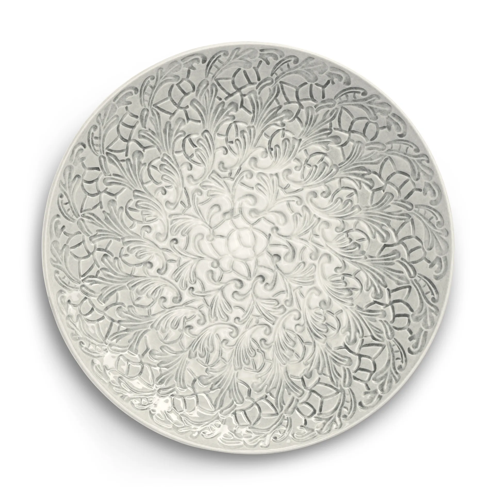 Lace saucer 34 cm, Grey Mateus
