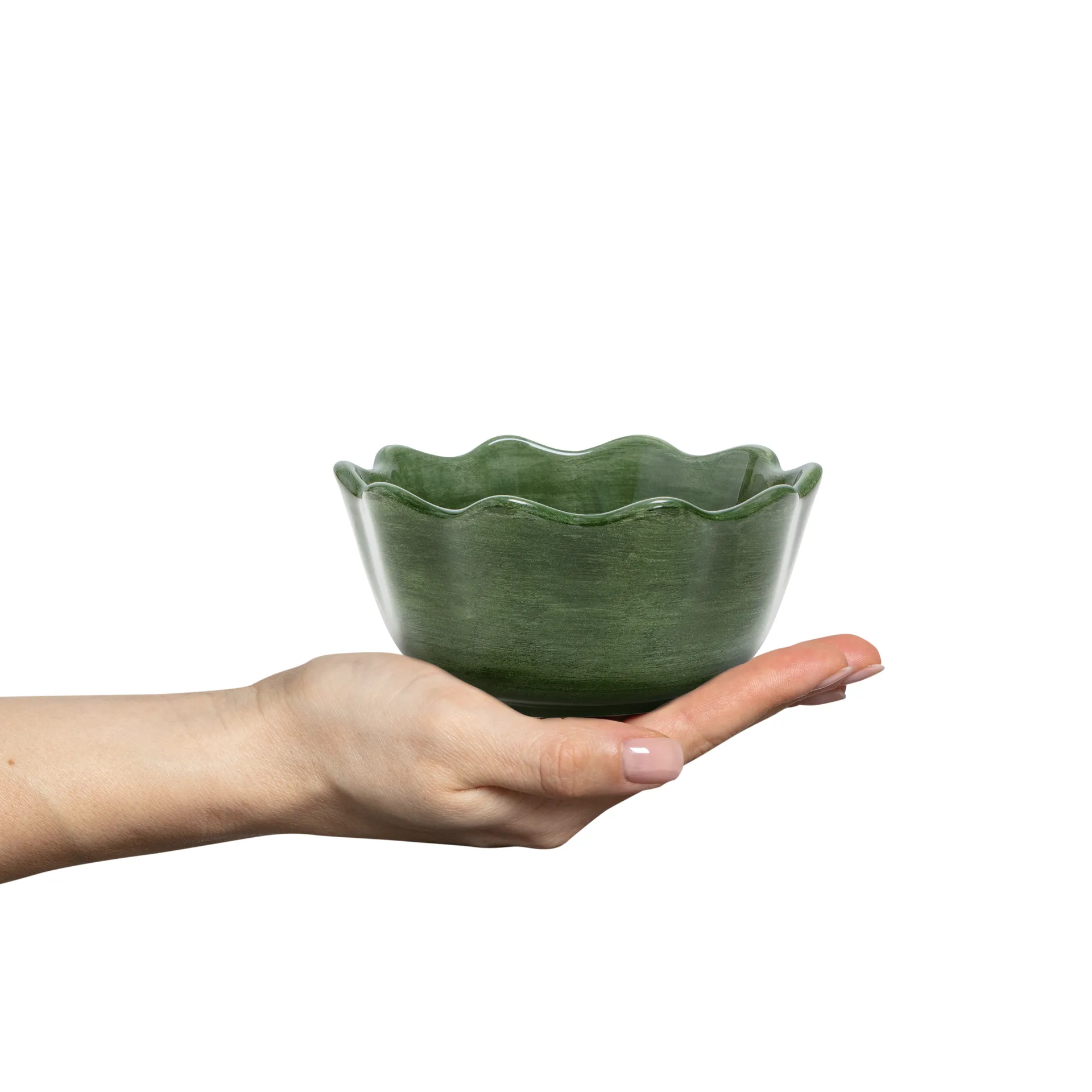 Oyster bowl Ø13 cm, Forest green Mateus