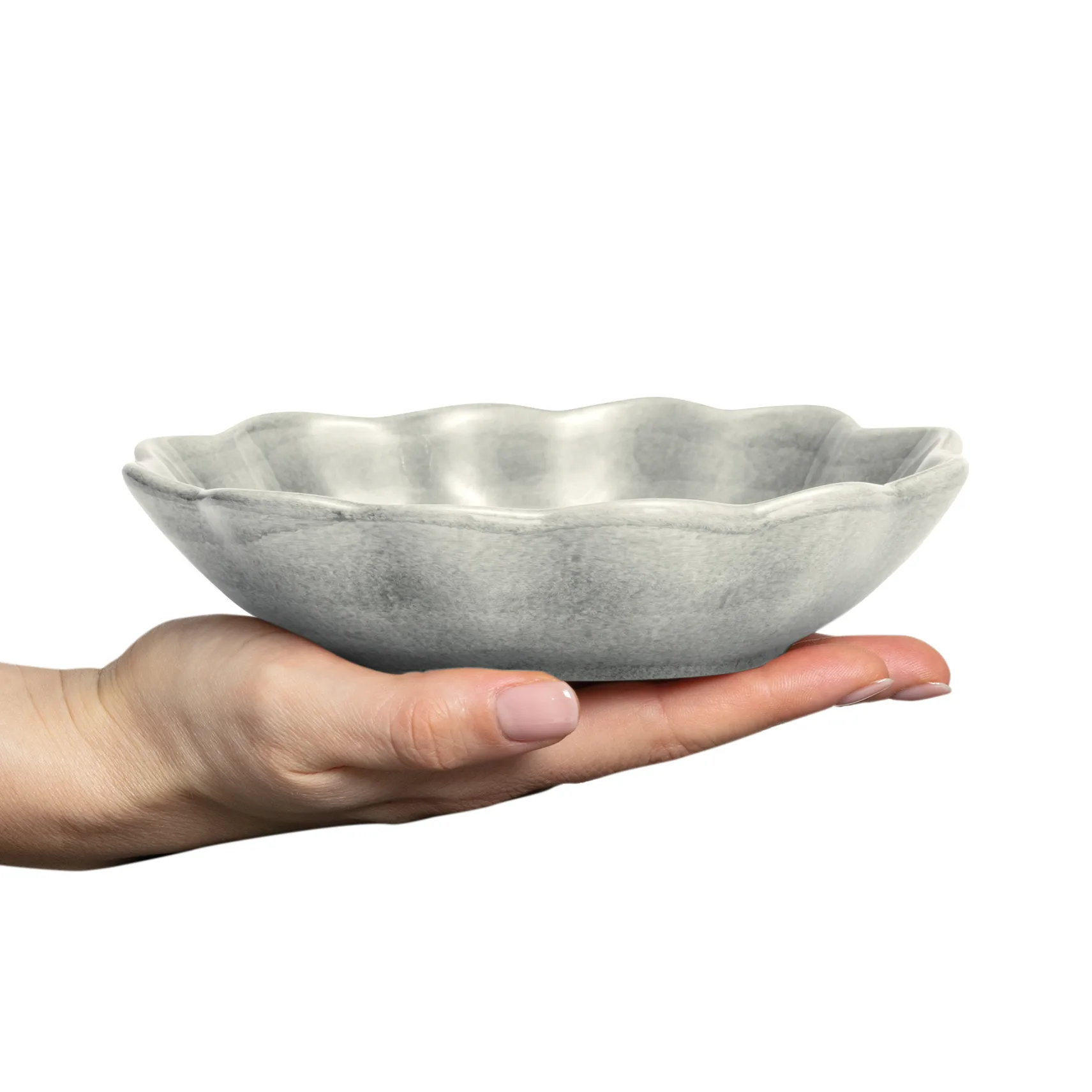 Oyster bowl 16x18 cm, Grey Mateus