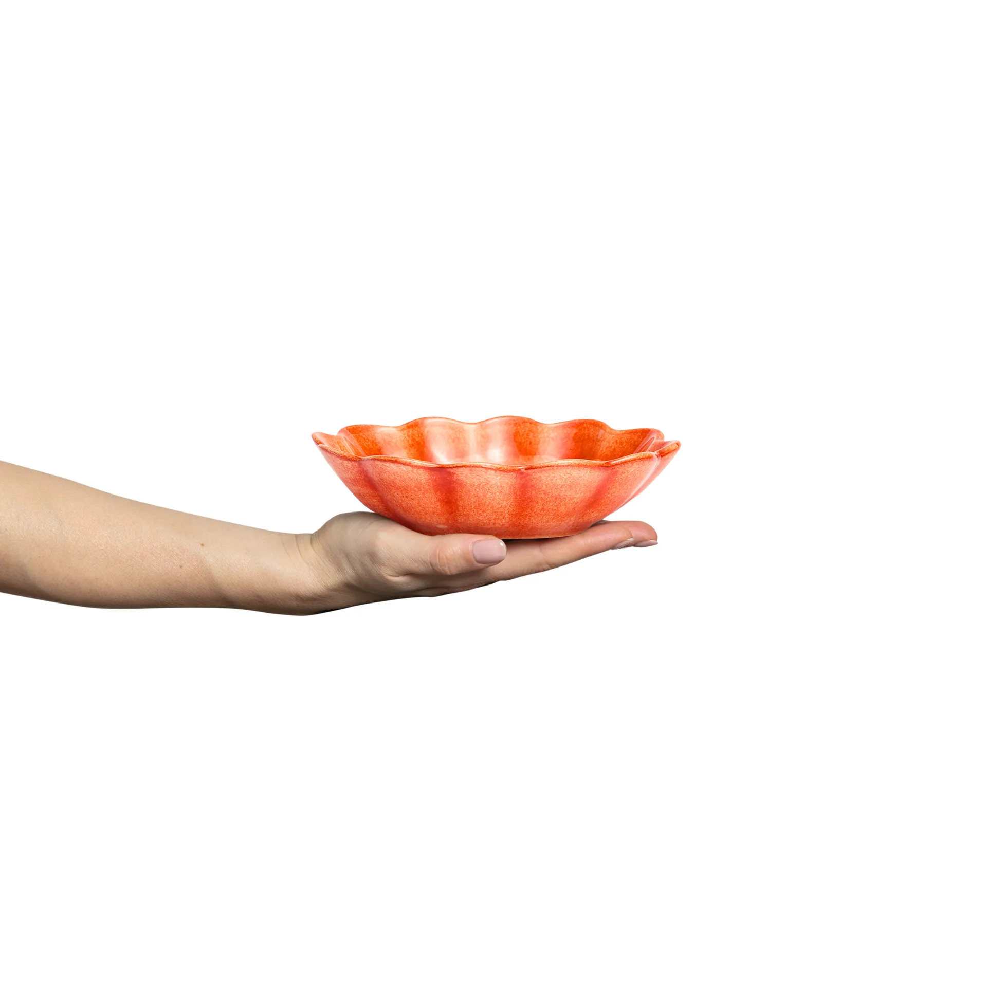 Oyster bowl 16x18 cm, Orange Mateus