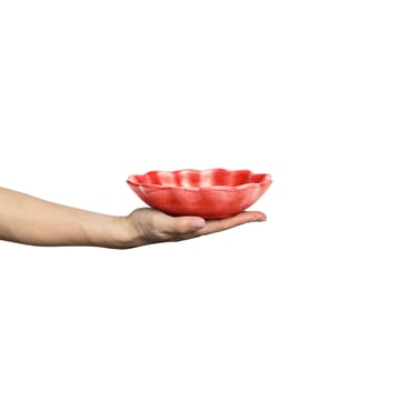 Oyster bowl 16x18 cm - Red-Limited Edition - Mateus