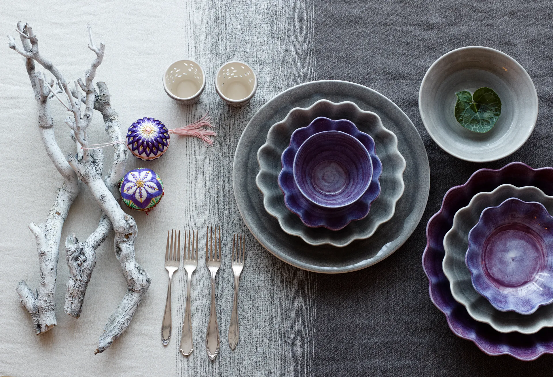 Oyster bowl Ø24 cm, Grey Mateus