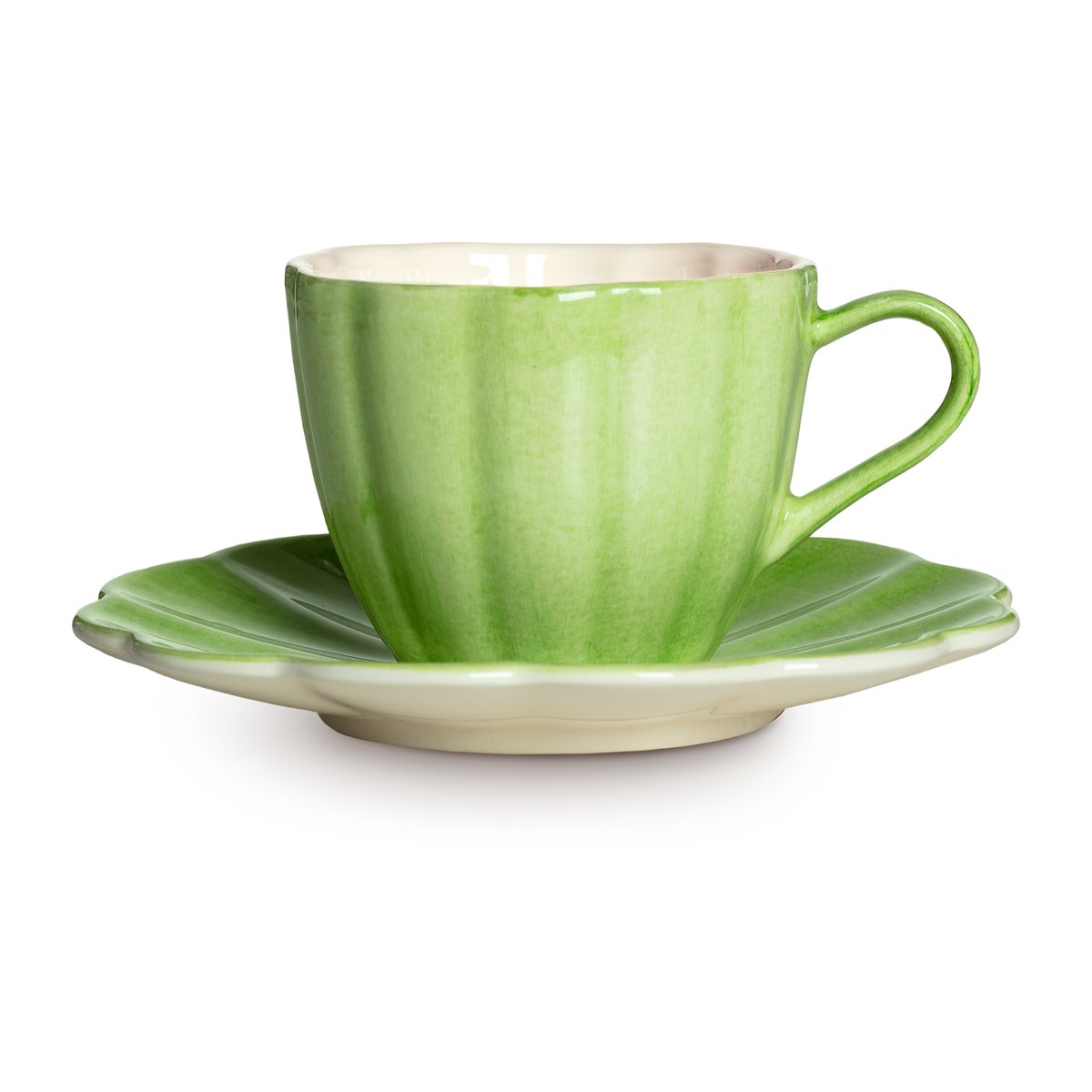 Mateus Oyster cup with saucer 25 cl Green | Scandinavian Design | Coffee cups | Green