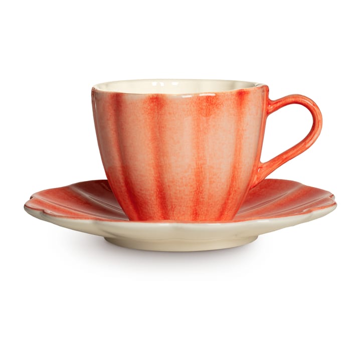 Oyster cup with saucer 25 cl - Orange - Mateus