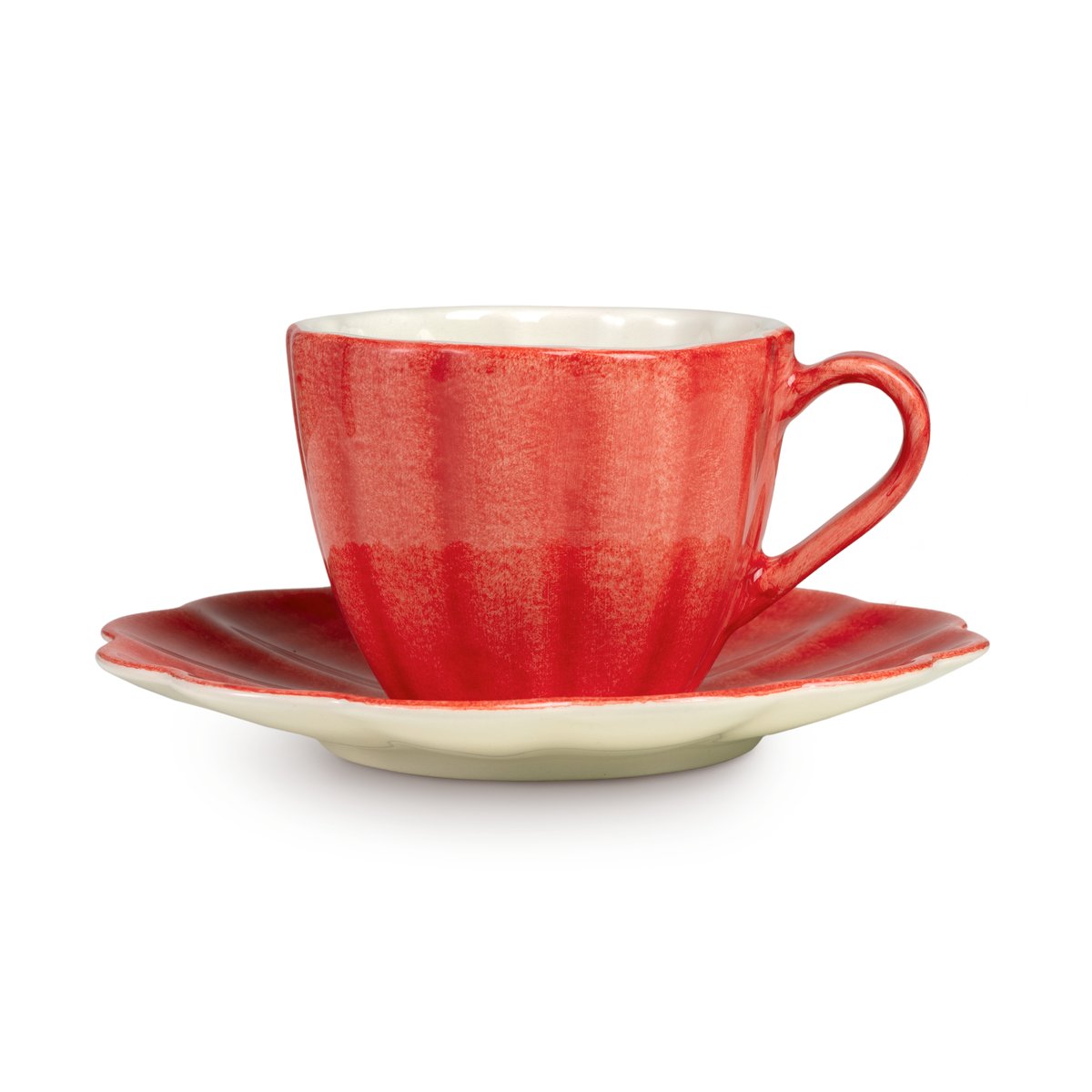 Mateus Oyster cup with saucer 25 cl Red | Scandinavian Design | Coffee cups | Red