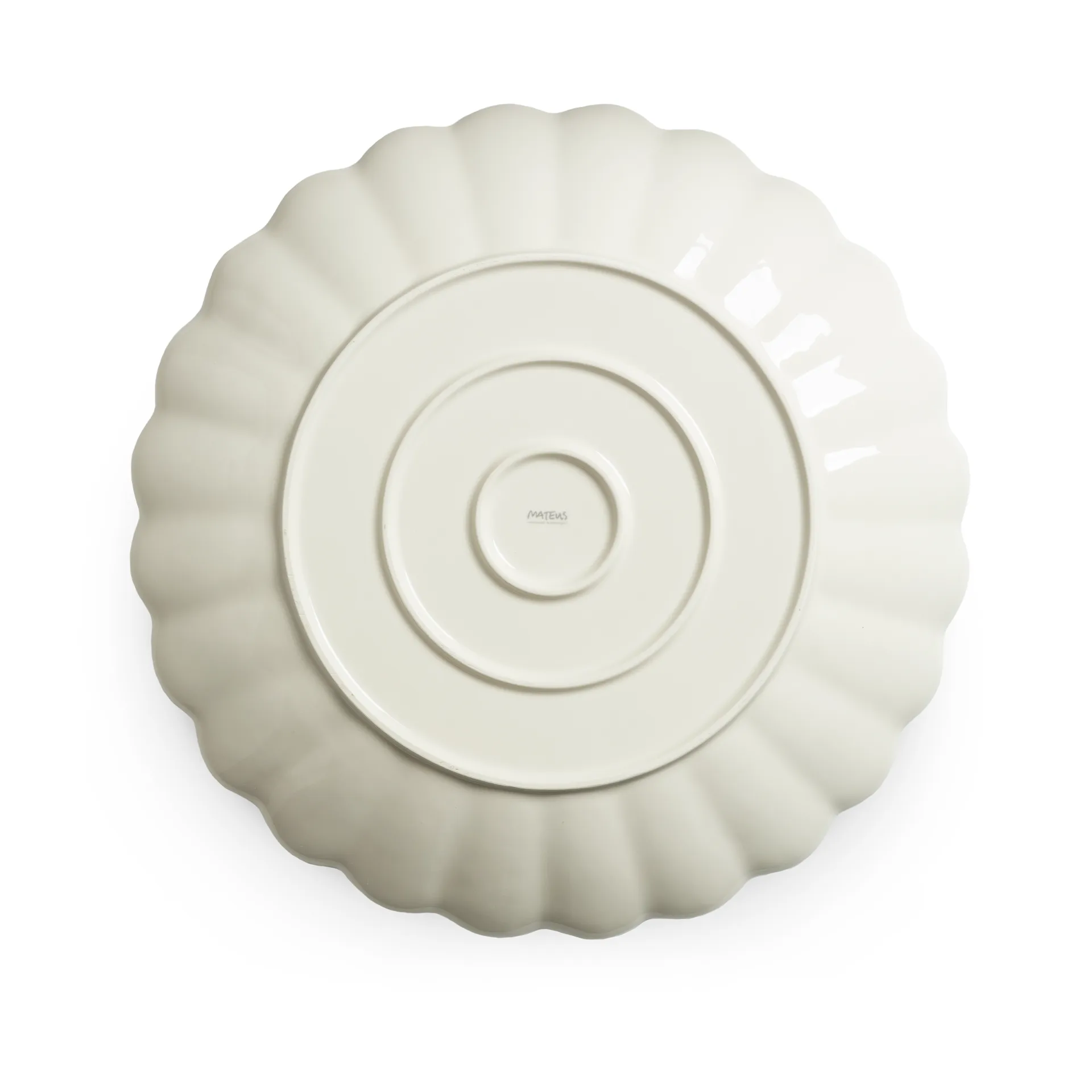 Oyster fat round 42 cm, Forest green Mateus