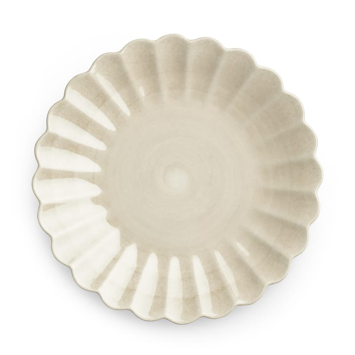 Oyster plate 20 cm - sand - Mateus