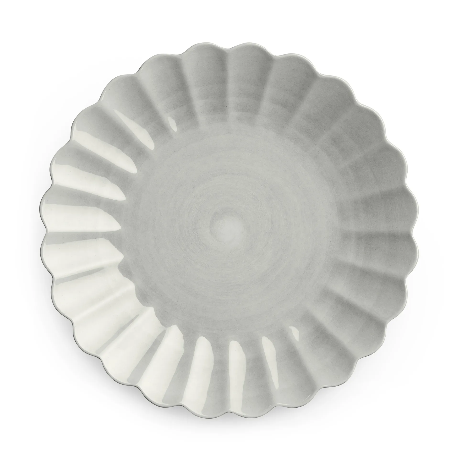 Oyster plate 28 cm, grey Mateus