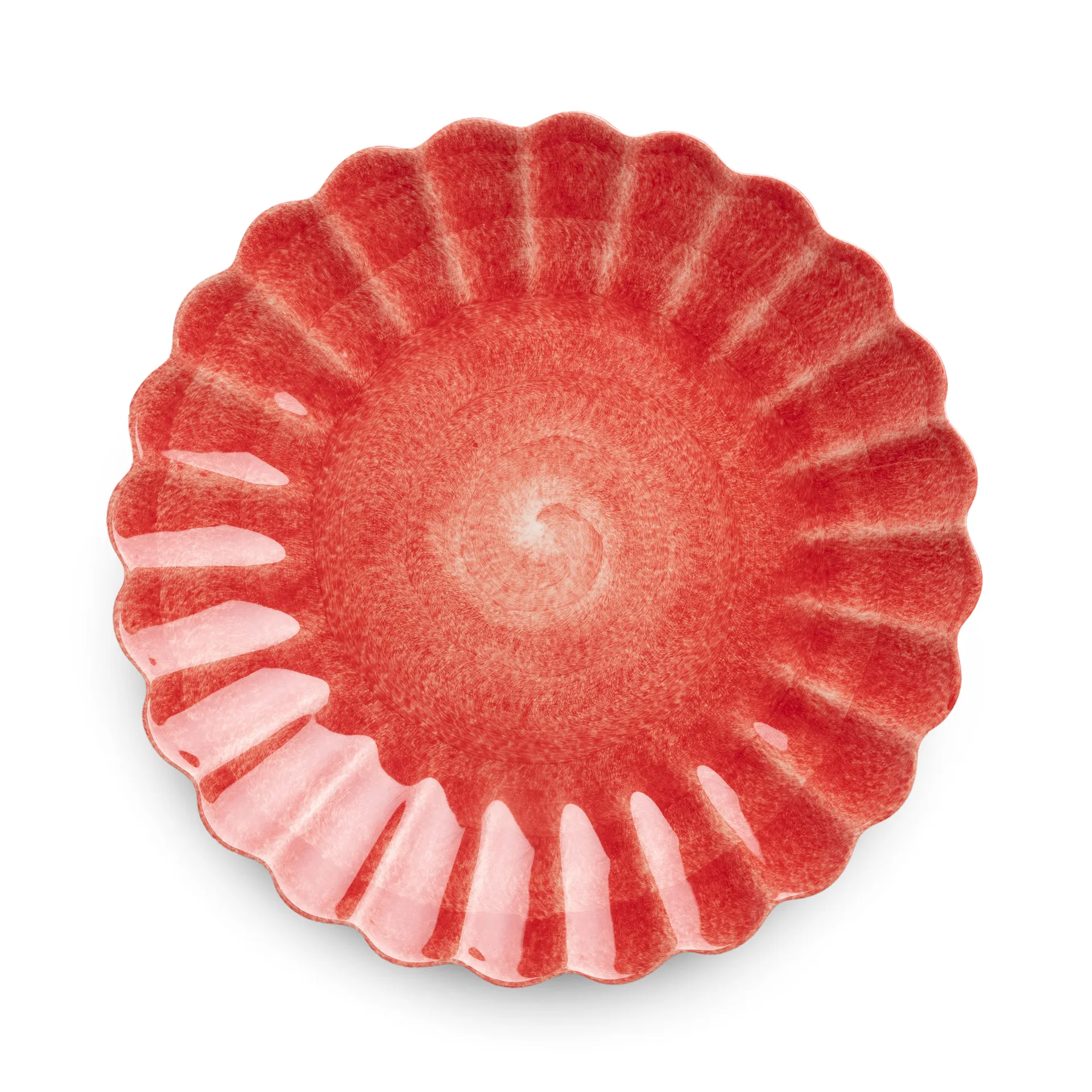 Oyster plate 28 cm, Red Mateus