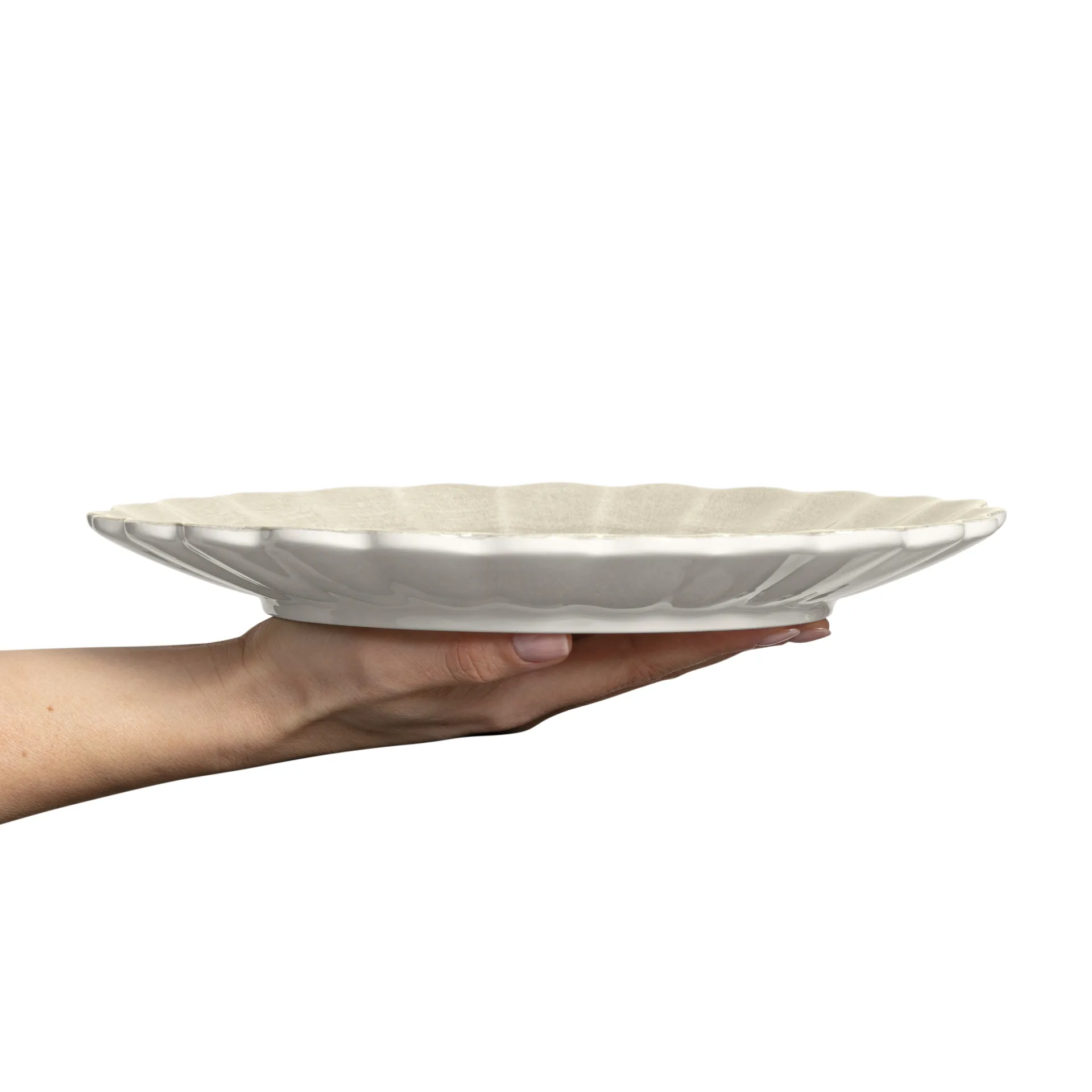 Oyster plate 28 cm, Sand Mateus