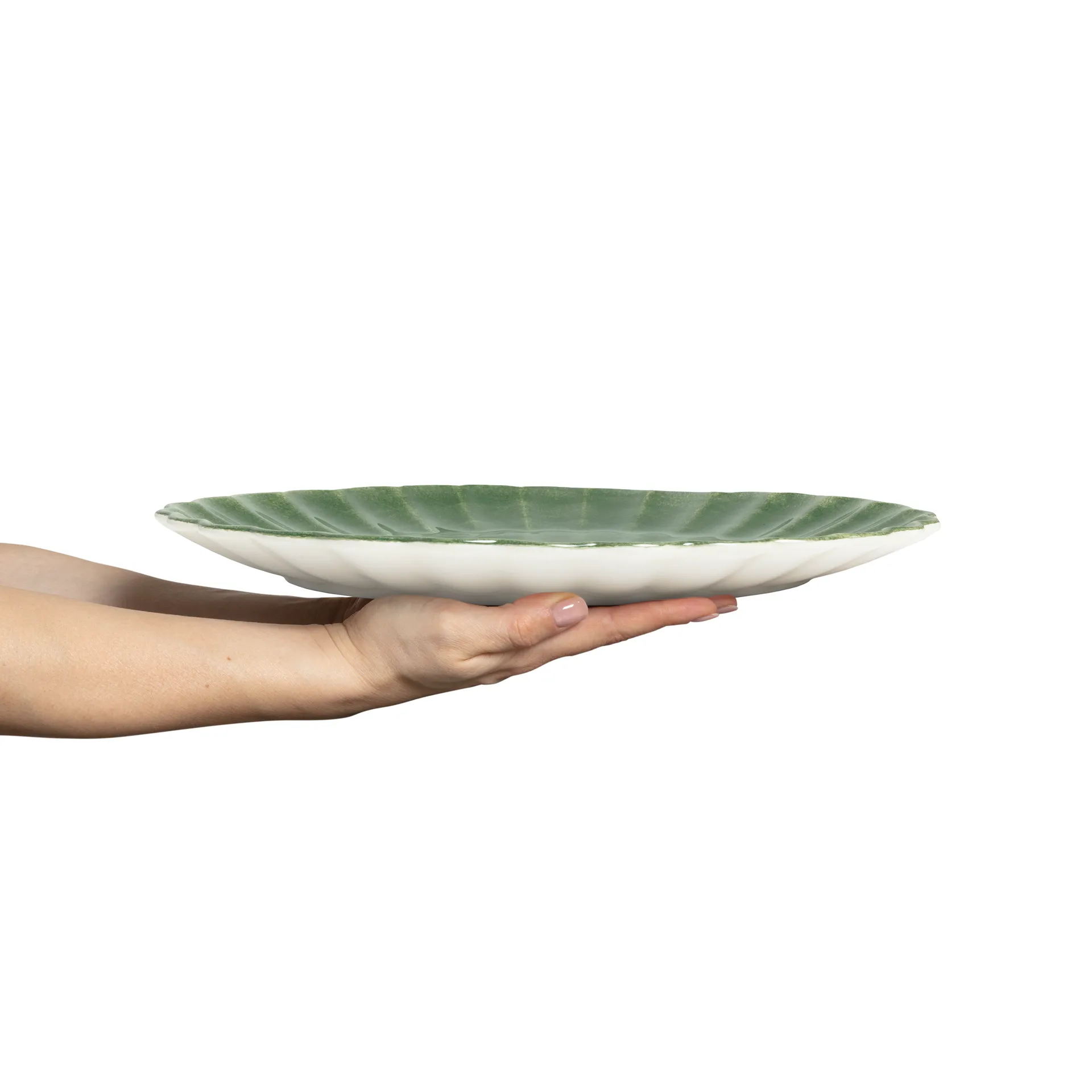 Oyster saucer 30x35 cm, Forest green Mateus