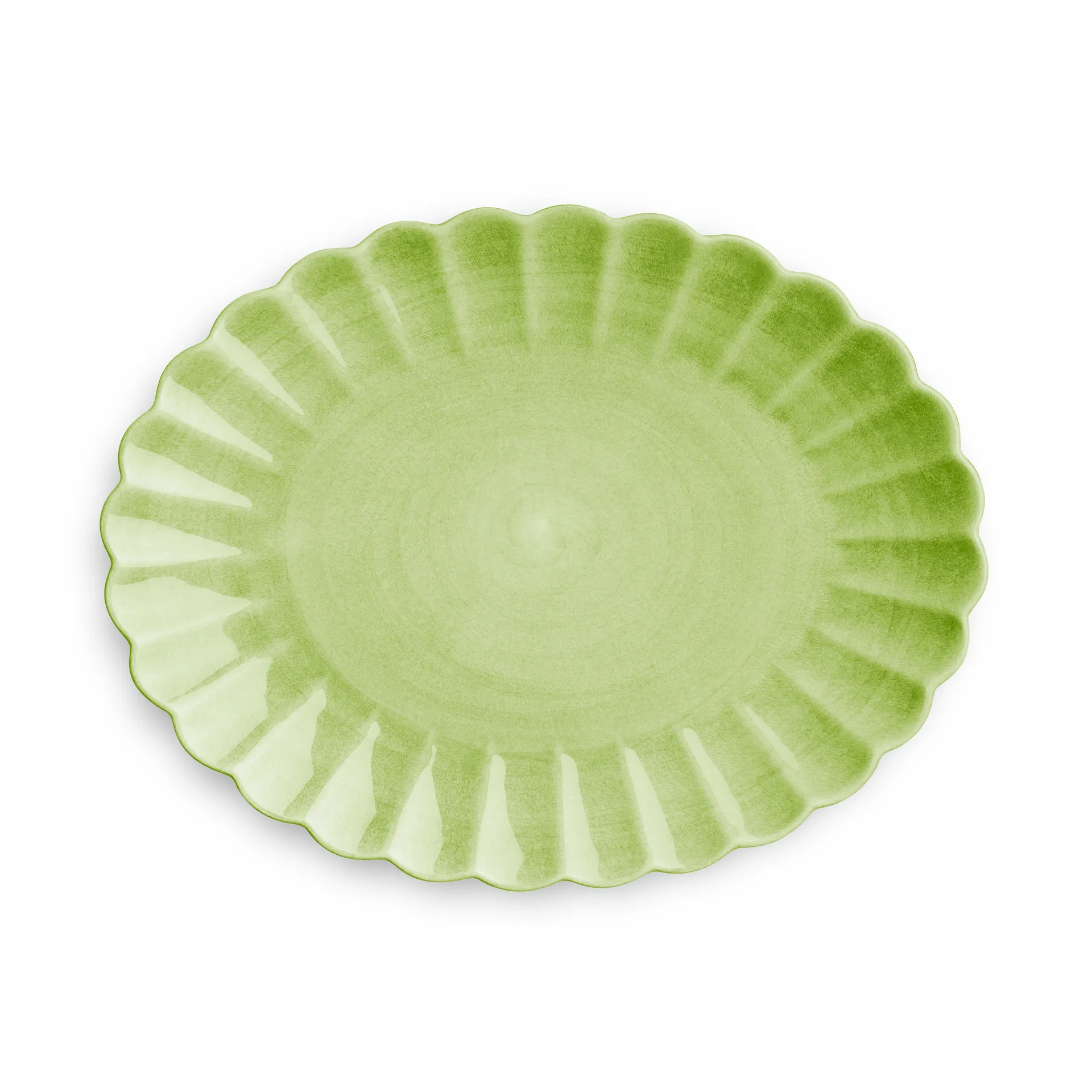 Oyster saucer 30x35 cm, Green Mateus