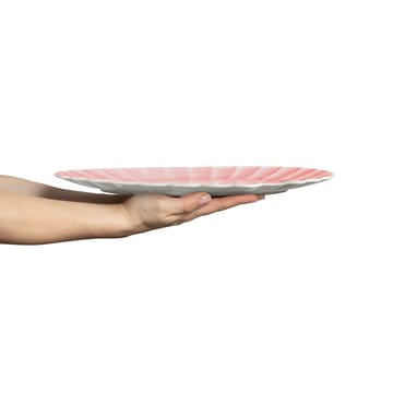 Oyster saucer 30x35 cm - Light pink - Mateus